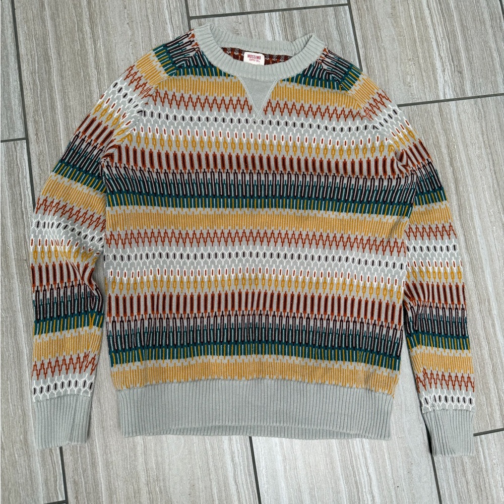 Mossimo Supply Co. Multicolor Striped Crewneck Sweater size Large